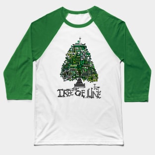 Green Tree Of Line Baseball T-Shirt